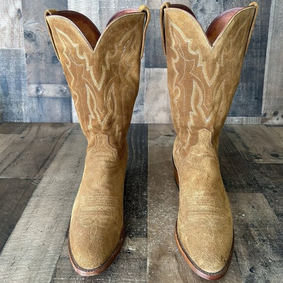 Lucchese N1518R4 Full Suede 1883 Western Cowboy Boots Mens 10 D - Picture 3 of 12